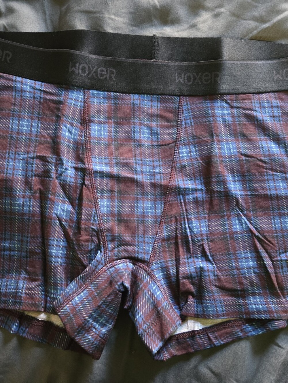 Woxer Royal Plaid Star Boyshorts New XL